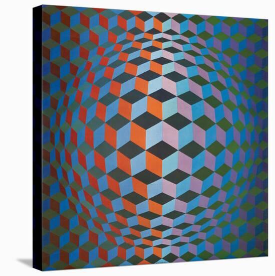 Squares-Victor Vasarely-Stretched Canvas