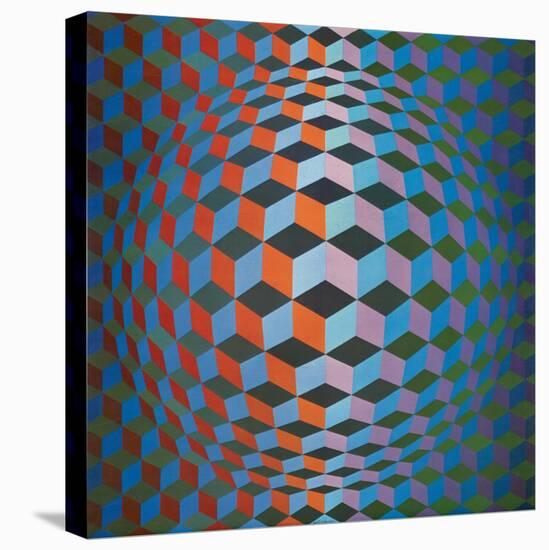 Squares-Victor Vasarely-Stretched Canvas