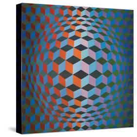 Squares-Victor Vasarely-Stretched Canvas