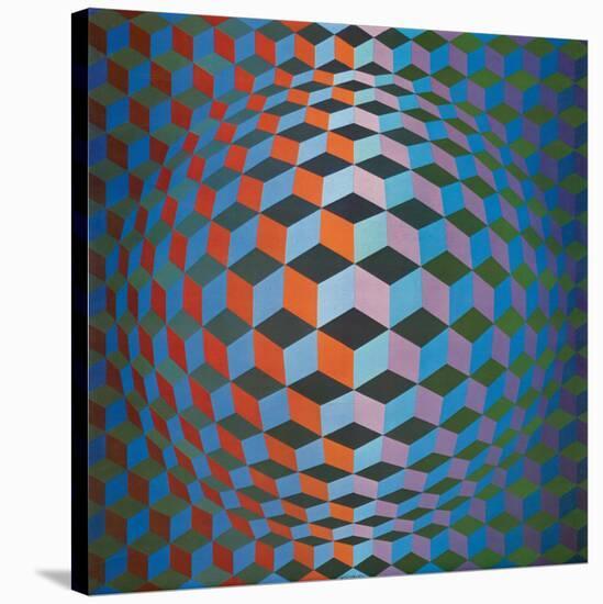 Squares-Victor Vasarely-Stretched Canvas