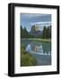 Squaretop Mountain reflected in Green River, Bridger Wilderness, Wind River Range, Wyoming.-Alan Majchrowicz-Framed Photographic Print