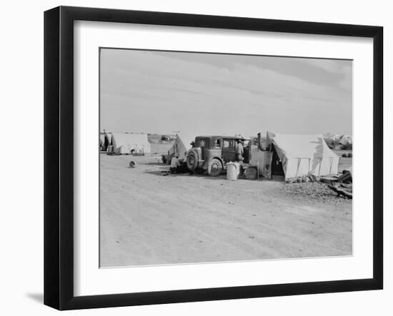 Squatter camp on county road California, 1937-Dorothea Lange-Framed Premium Photographic Print