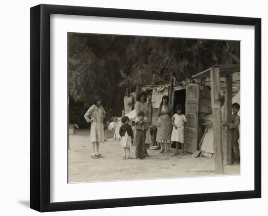 Squatters' shack home in California, 1935-Dorothea Lange-Framed Photographic Print