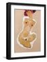 Squatting Female Nude-Egon Schiele-Framed Giclee Print