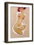 Squatting Female Nude-Egon Schiele-Framed Giclee Print