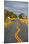 Squiggly Painted Lines On A Two Lane Highway-Ben Herndon-Mounted Photographic Print