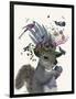 Squirrel Birdkeeper and Blue Acorns-null-Framed Premium Giclee Print