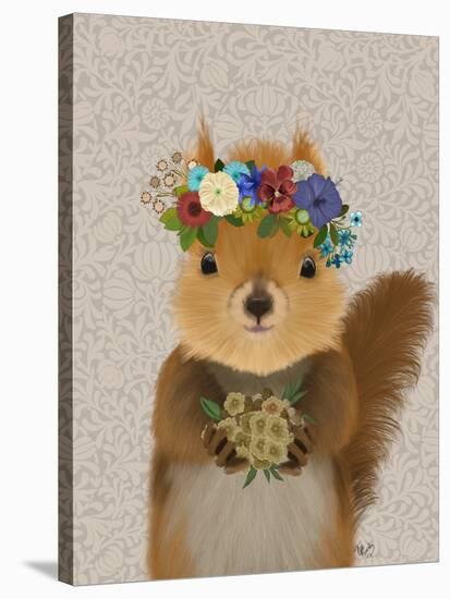 Squirrel Bohemian-Fab Funky-Stretched Canvas