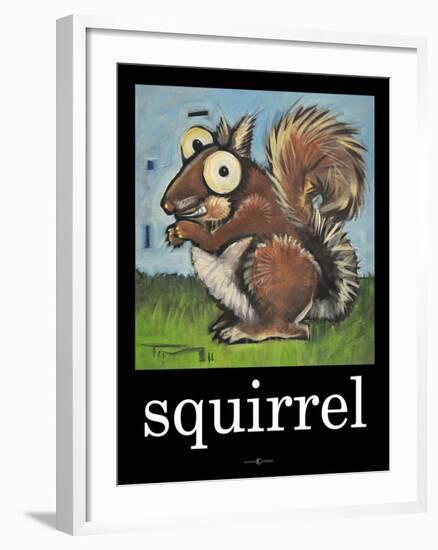 Squirrel Poster-Tim Nyberg-Framed Giclee Print