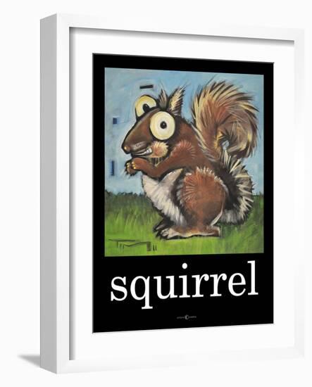 Squirrel Poster-Tim Nyberg-Framed Giclee Print