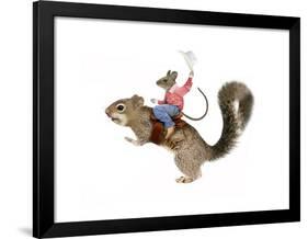 Squirrel Rodeo-J Hovenstine Studios-Framed Giclee Print