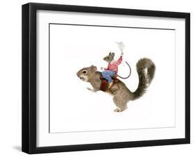 Squirrel Rodeo-J Hovenstine Studios-Framed Giclee Print