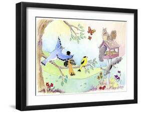 Squirrel Wars-Jennifer Zsolt-Framed Giclee Print