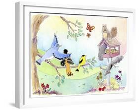 Squirrel Wars-Jennifer Zsolt-Framed Giclee Print