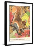 Squirrel with Acorn-null-Framed Art Print