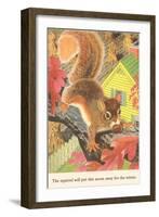 Squirrel with Acorn-null-Framed Art Print