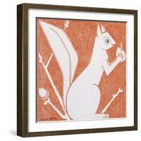 Squirrel-Grant Wood-Framed Giclee Print