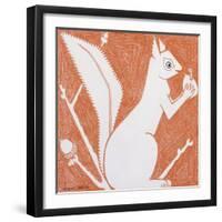 Squirrel-Grant Wood-Framed Giclee Print