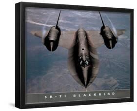 SR-71 Blackbird (In Air) Art Poster Print-null-Framed Poster