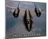 SR-71 Blackbird (In Air) Art Poster Print-null-Mounted Poster