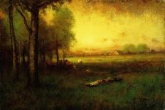 Cows Grazing at Sunset-Inness, Sr. George-Laminated Giclee Print