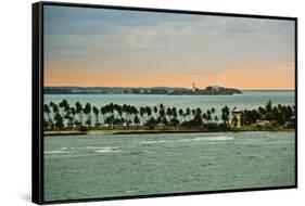 Sra and Old San Juan in Distance, Puerto Rico-Massimo Borchi-Framed Stretched Canvas