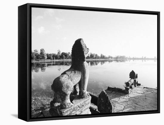 Sras Srang Royal Reservoir, Angkor, Cambodia-Walter Bibikow-Framed Stretched Canvas