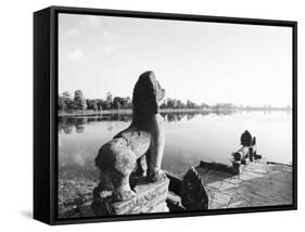 Sras Srang Royal Reservoir, Angkor, Cambodia-Walter Bibikow-Framed Stretched Canvas