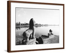 Sras Srang Royal Reservoir, Angkor, Cambodia-Walter Bibikow-Framed Photographic Print