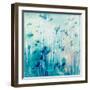 Sreamy Photographic Layer Work from Plants on the Acre in Blue and White Tones-Alaya Gadeh-Framed Photographic Print