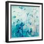 Sreamy Photographic Layer Work from Plants on the Acre in Blue and White Tones-Alaya Gadeh-Framed Photographic Print