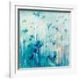 Sreamy Photographic Layer Work from Plants on the Acre in Blue and White Tones-Alaya Gadeh-Framed Photographic Print