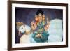 Sri Bramhi, Hindu deity, Sri Mariamman Hindu temple, Singapore-Godong-Framed Photographic Print