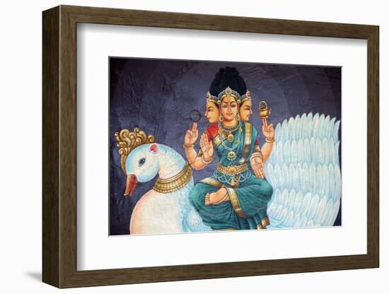 Sri Bramhi, Hindu deity, Sri Mariamman Hindu temple, Singapore-Godong-Framed Photographic Print