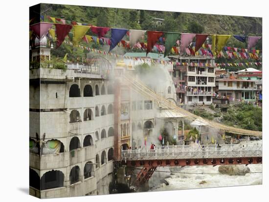 Sri Guru Nanak Ji Gurdwara Shrine, Manikaran, Himachal Pradesh, India-Anthony Asael-Stretched Canvas