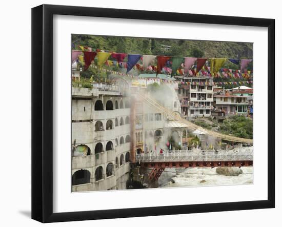 Sri Guru Nanak Ji Gurdwara Shrine, Manikaran, Himachal Pradesh, India-Anthony Asael-Framed Premium Photographic Print