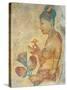 Sri Lanka, Central Province, Matale District, Sigiriya Depicting Apsara Spirit Offering Flowers-null-Stretched Canvas