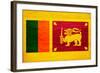 Sri Lanka Flag Design with Wood Patterning - Flags of the World Series-Philippe Hugonnard-Framed Art Print