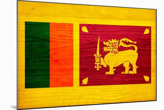 Sri Lanka Flag Design with Wood Patterning - Flags of the World Series-Philippe Hugonnard-Mounted Art Print