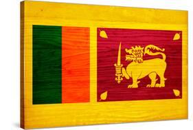 Sri Lanka Flag Design with Wood Patterning - Flags of the World Series-Philippe Hugonnard-Stretched Canvas