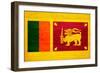 Sri Lanka Flag Design with Wood Patterning - Flags of the World Series-Philippe Hugonnard-Framed Art Print