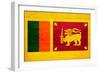 Sri Lanka Flag Design with Wood Patterning - Flags of the World Series-Philippe Hugonnard-Framed Art Print