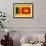 Sri Lanka Flag Design with Wood Patterning - Flags of the World Series-Philippe Hugonnard-Framed Art Print displayed on a wall