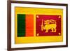 Sri Lanka Flag Design with Wood Patterning - Flags of the World Series-Philippe Hugonnard-Framed Art Print