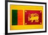 Sri Lanka Flag Design with Wood Patterning - Flags of the World Series-Philippe Hugonnard-Framed Art Print