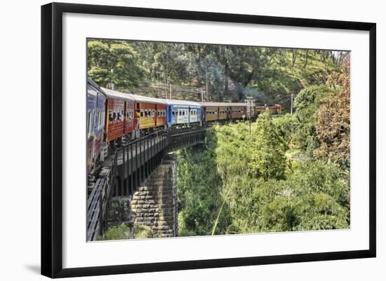 Sri Lanka, Train, Bridge-Harald Schšn-Framed Photographic Print