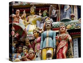 Sri Mariamman Hindu Temple Exterior Detail, Singapore, Southeast Asia, Asia-Nick Servian-Stretched Canvas