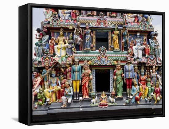 Sri Mariamman Hindu Temple, Singapore, Southeast Asia, Asia-Nick Servian-Framed Stretched Canvas