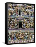 Sri Mariamman Hindu Temple, Singapore, Southeast Asia, Asia-John Woodworth-Framed Stretched Canvas