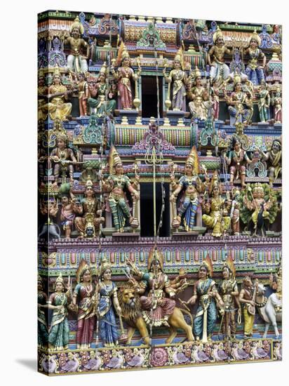 Sri Mariamman Hindu Temple, Singapore, Southeast Asia, Asia-John Woodworth-Stretched Canvas
